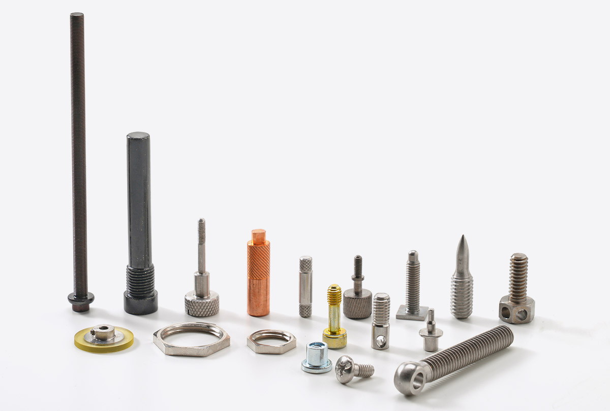 Assorted precision fasteners and metal parts