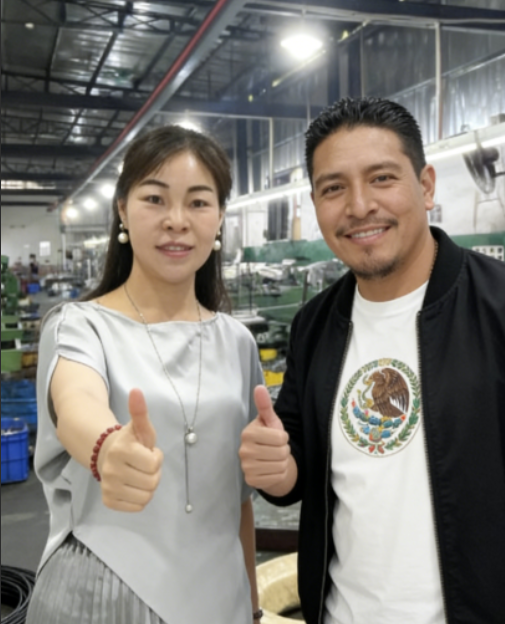 Nayang team photo with an Israeli customer
