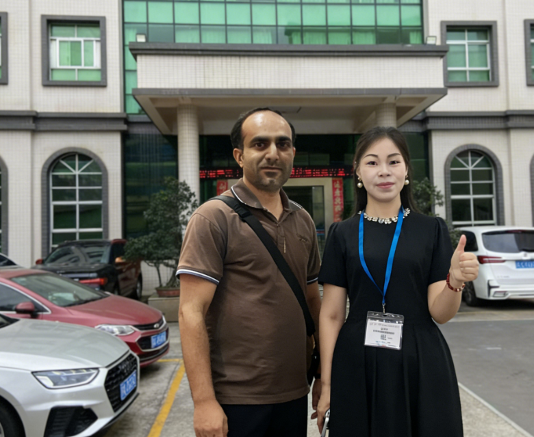 Nayang team photo with a Mexican customer